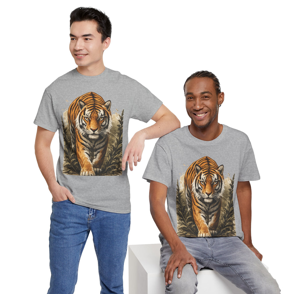 Tiger Stroll Graphic Tee — Majestic Tiger Vintage-Style T-Shirt