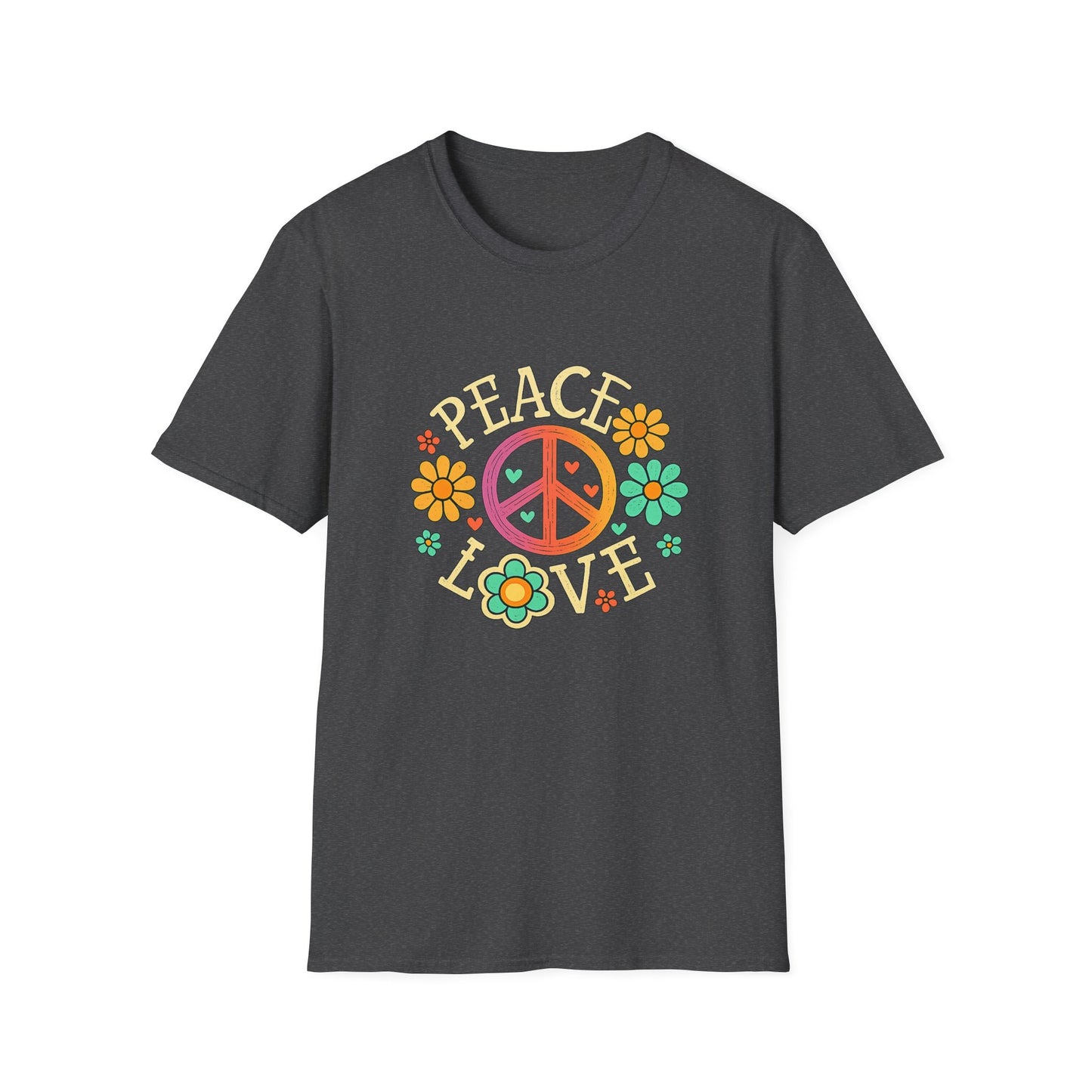 Peace & Love T-Shirt — Retro Flower Peace Sign Tee