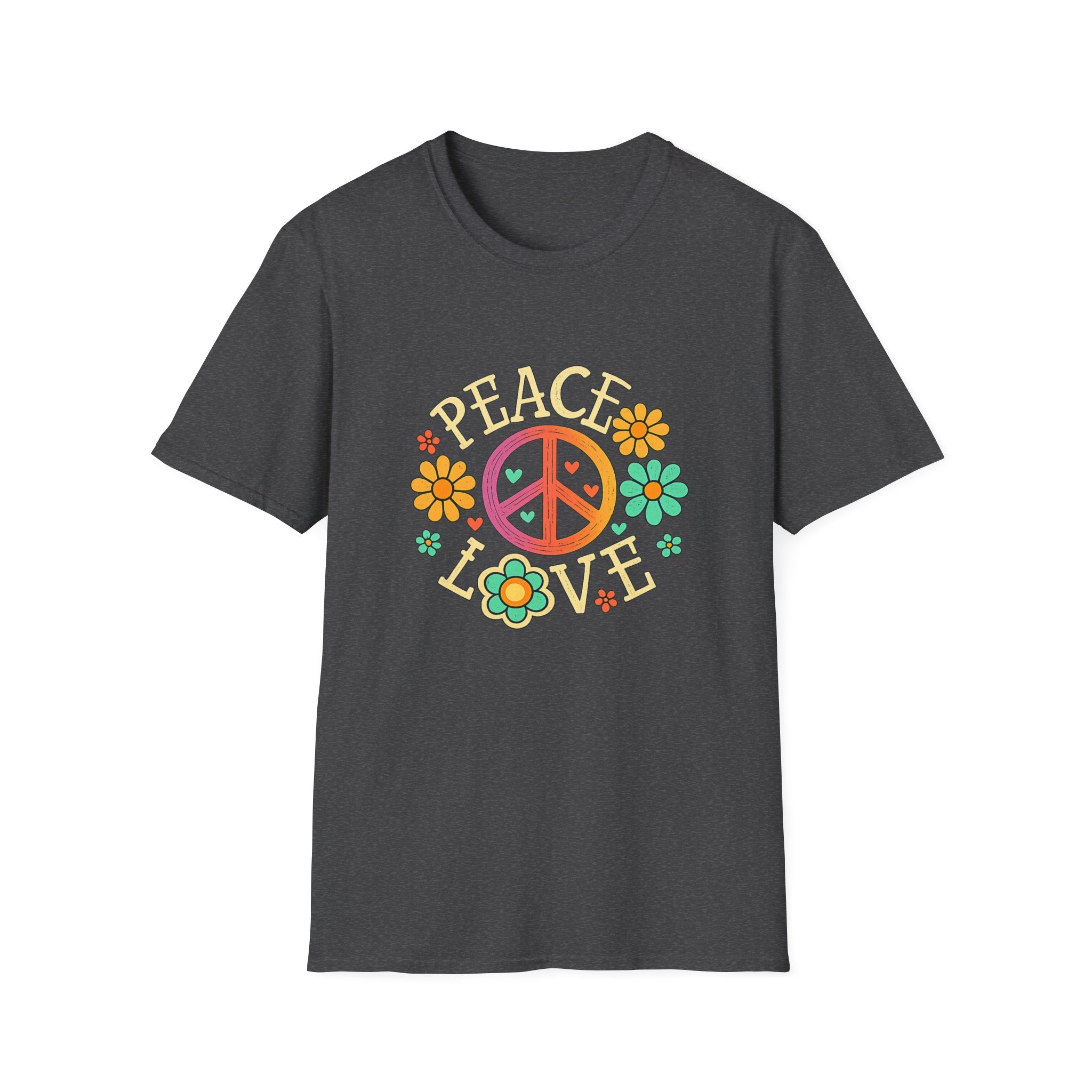 Peace & Love T-Shirt — Retro Flower Peace Sign Tee