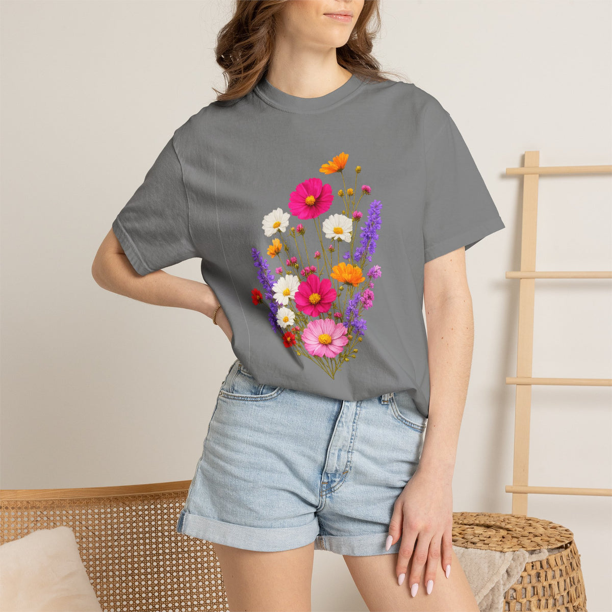Floral Bouquet T-Shirt — Vintage Wildflower Garden Tee