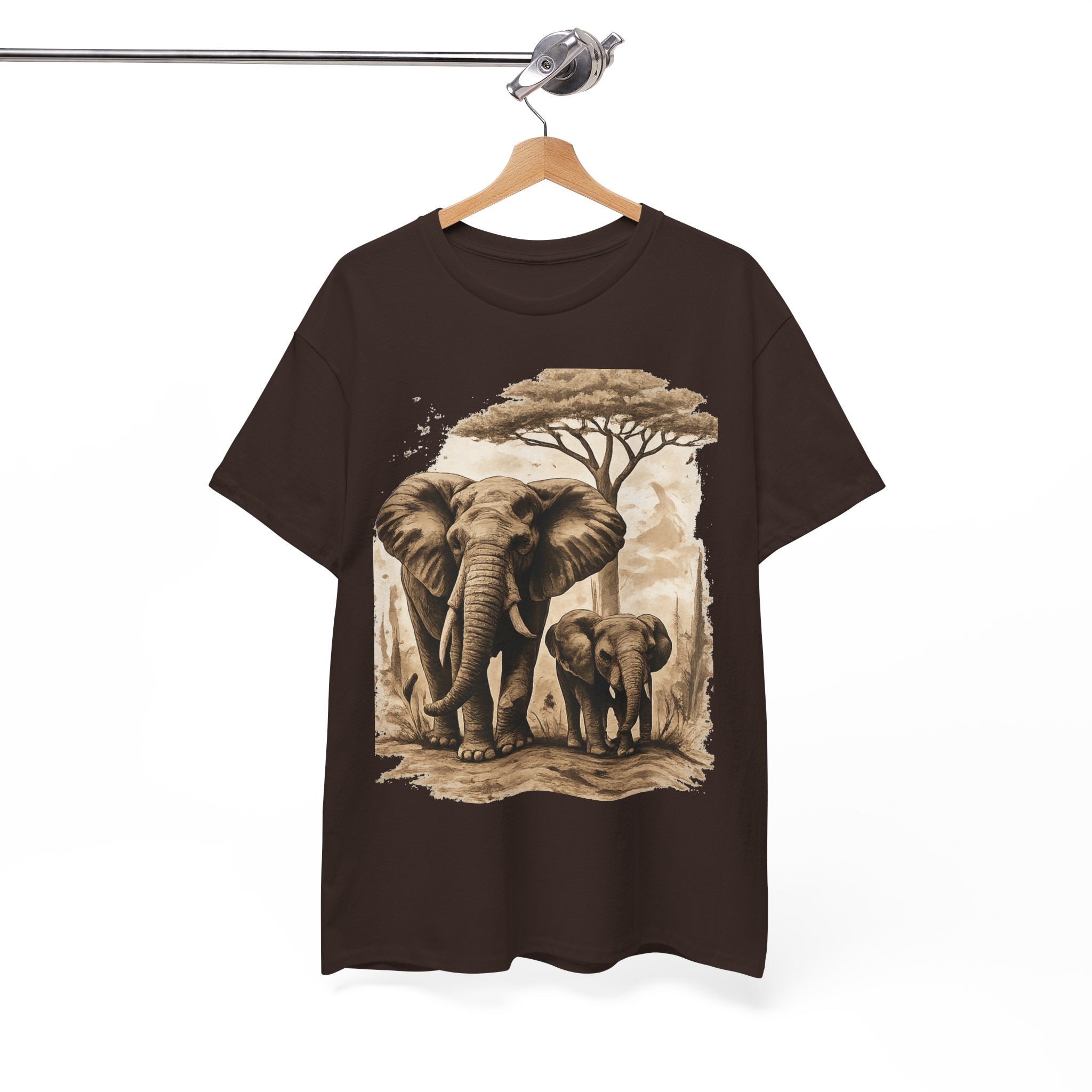 Elephant Family Tee — Vintage Safari Wildlife T-Shirt