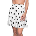 Polka Dot Skater Skirt — Retro Black & White Flared Mini