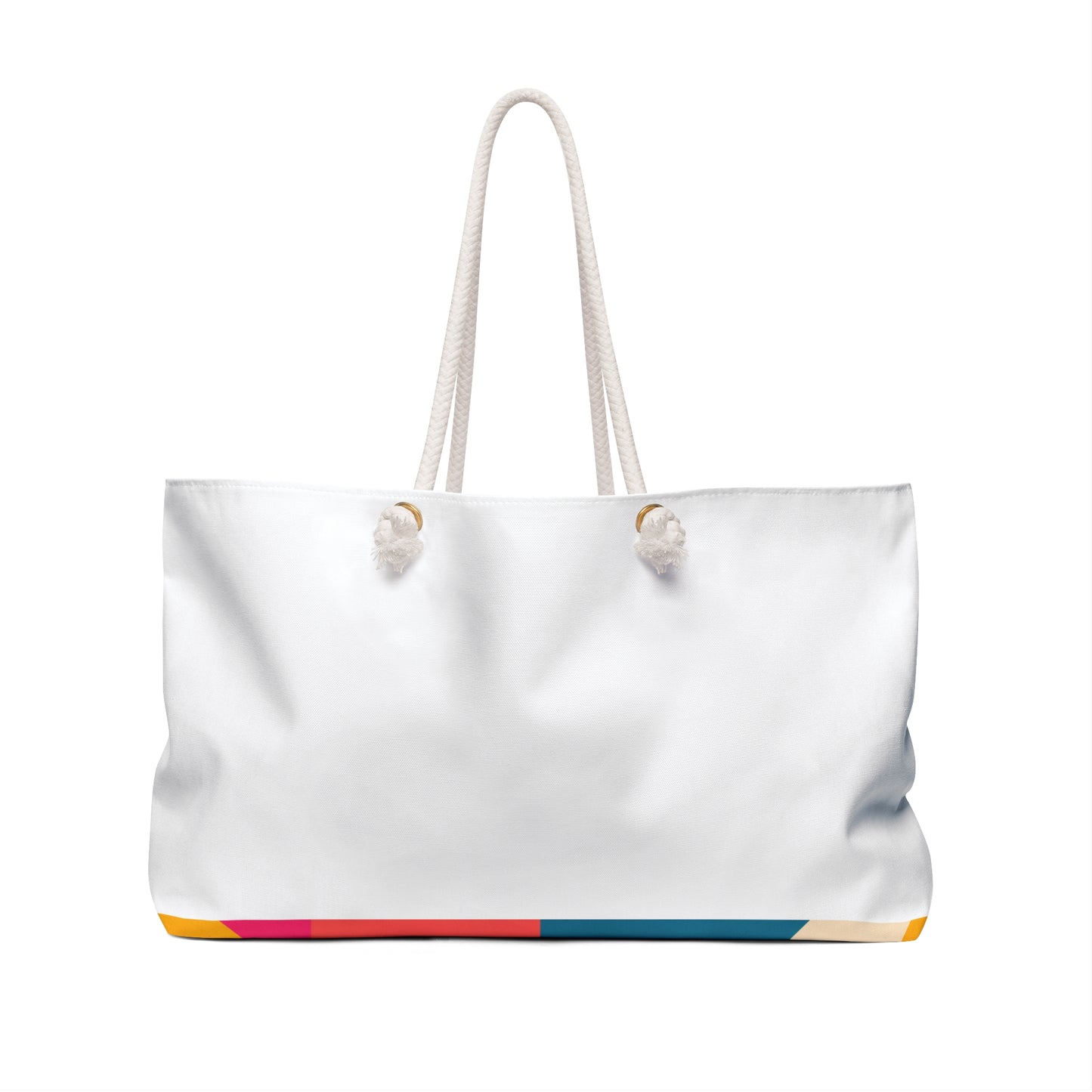 Geometric Colorblock Weekender Bag — Bright Travel Tote for Weekend Getaways