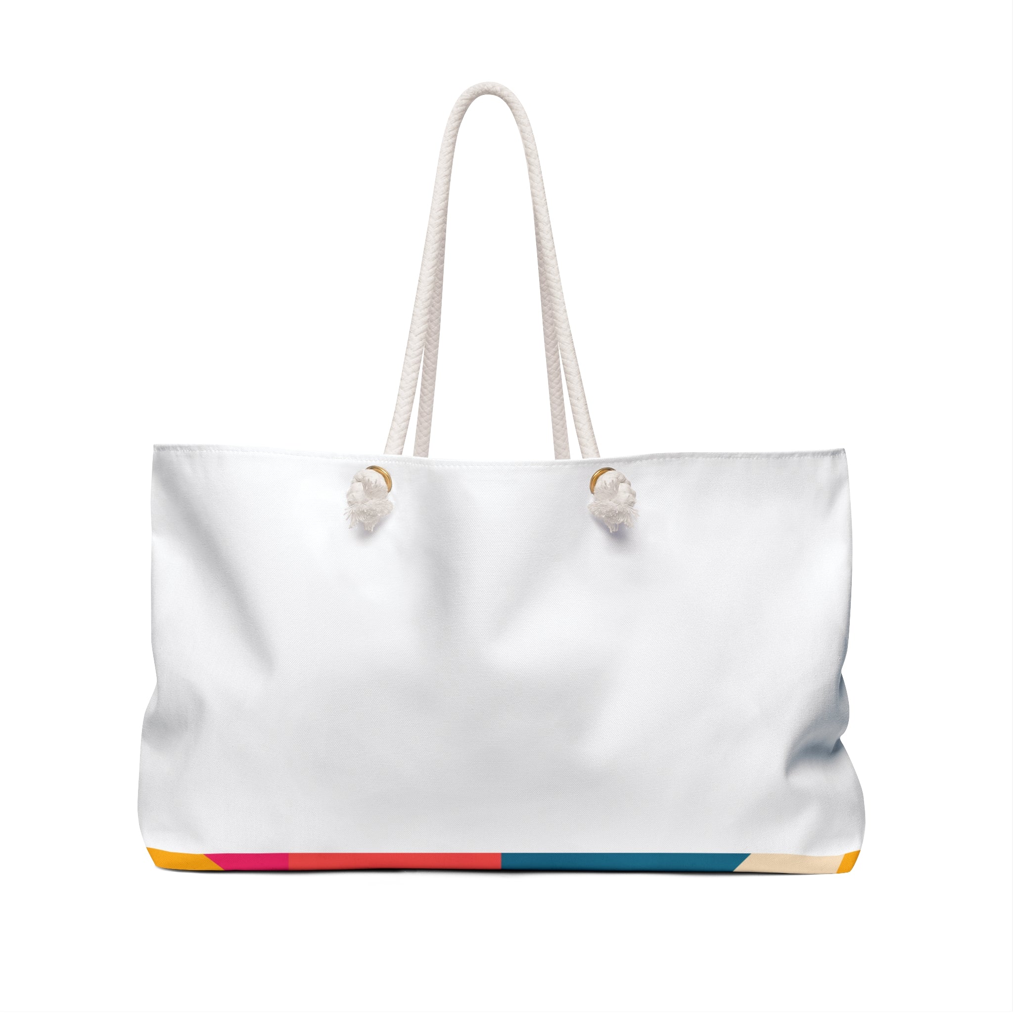 Geometric Colorblock Weekender Bag — Bright Travel Tote for Weekend Getaways