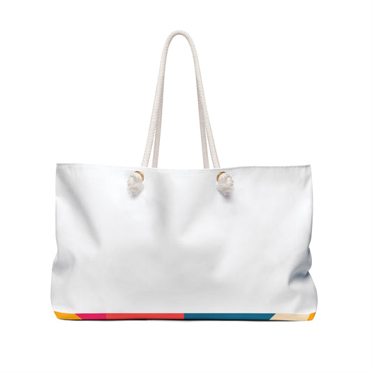 Geometric Colorblock Weekender Bag — Bright Travel Tote for Weekend Getaways
