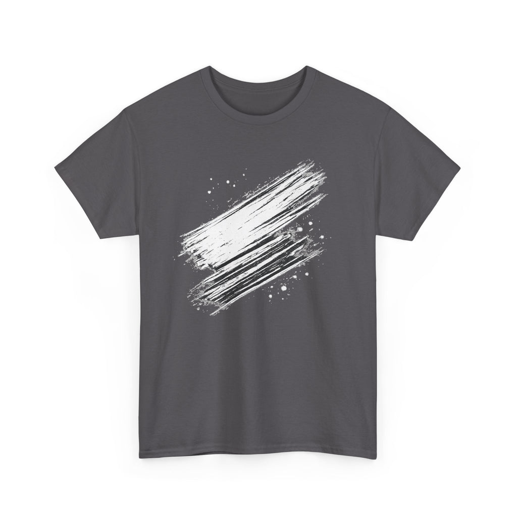 Abstract Brushstroke T-Shirt — Minimal Black Paint Stroke Tee