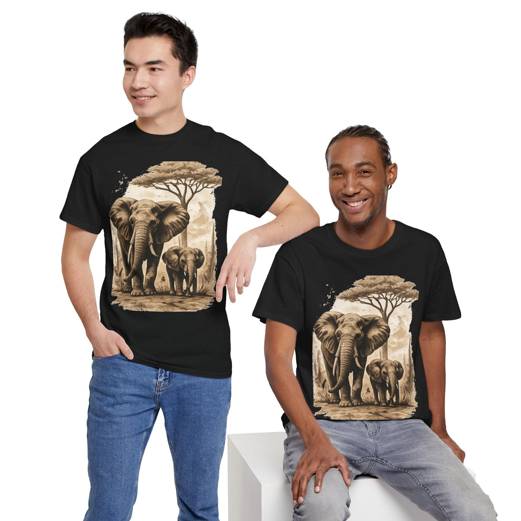 Elephant Family Tee — Vintage Safari Wildlife T-Shirt