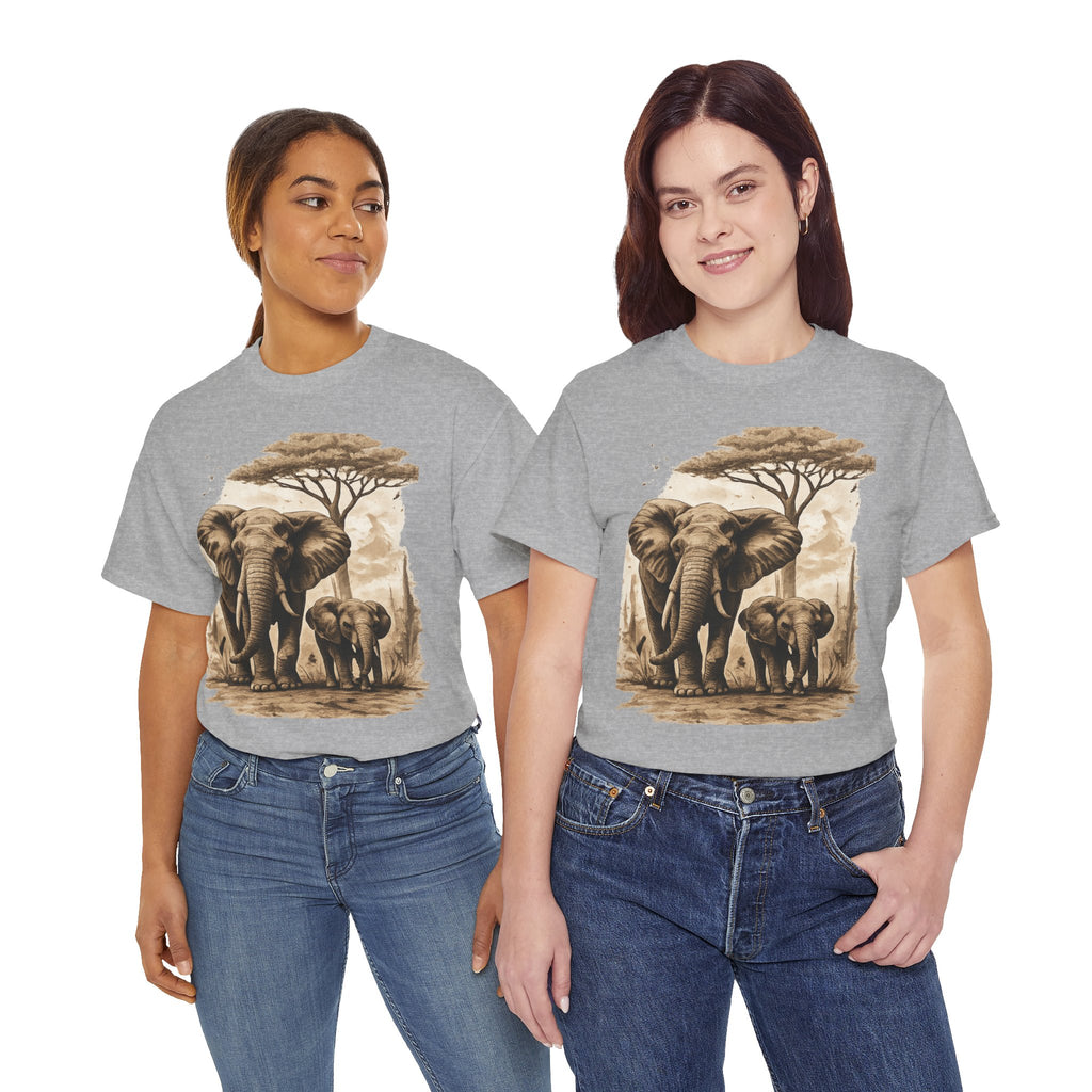 Elephant Family Tee — Vintage Safari Wildlife T-Shirt