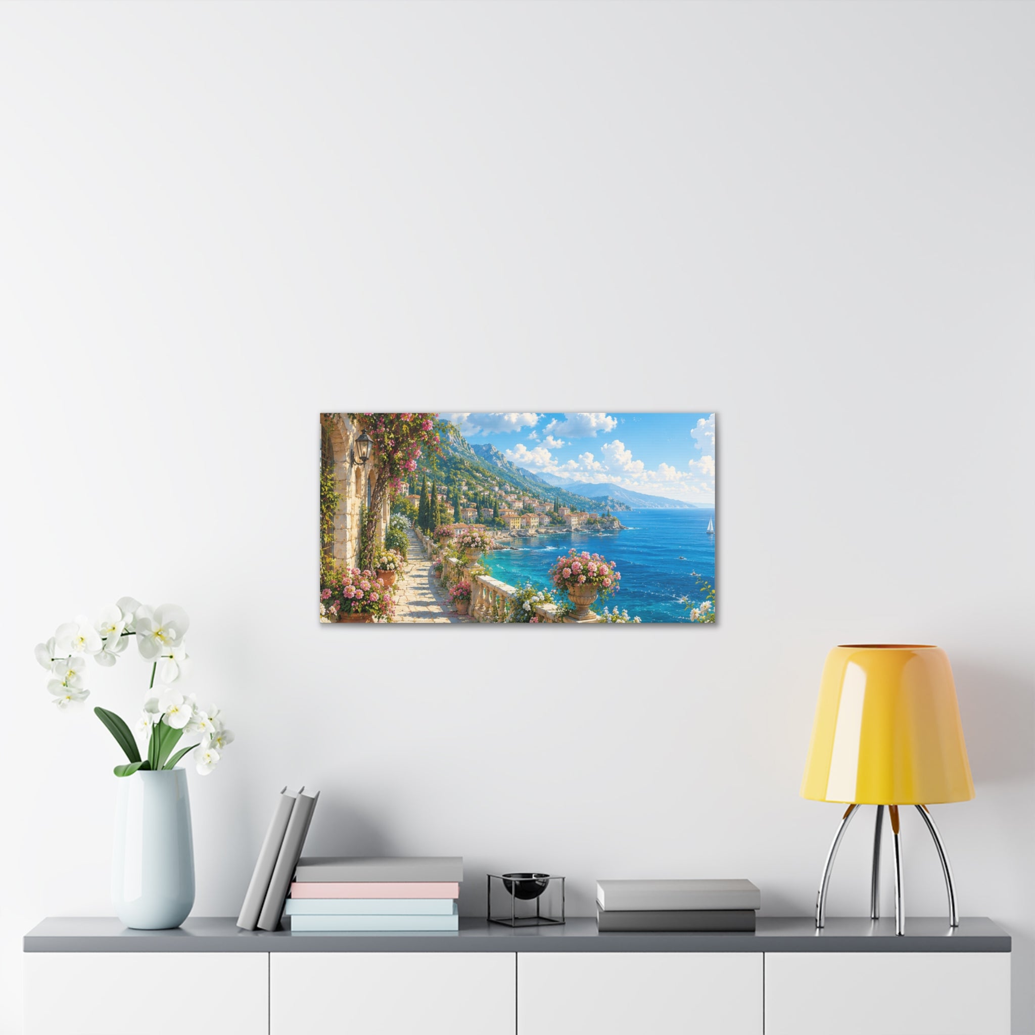 Canvas Print — Mediterranean Seaside Terrace Wall Art
