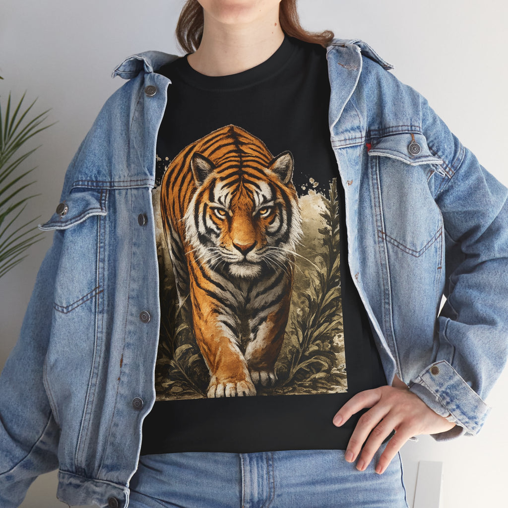 Tiger Stroll Graphic Tee — Majestic Tiger Vintage-Style T-Shirt