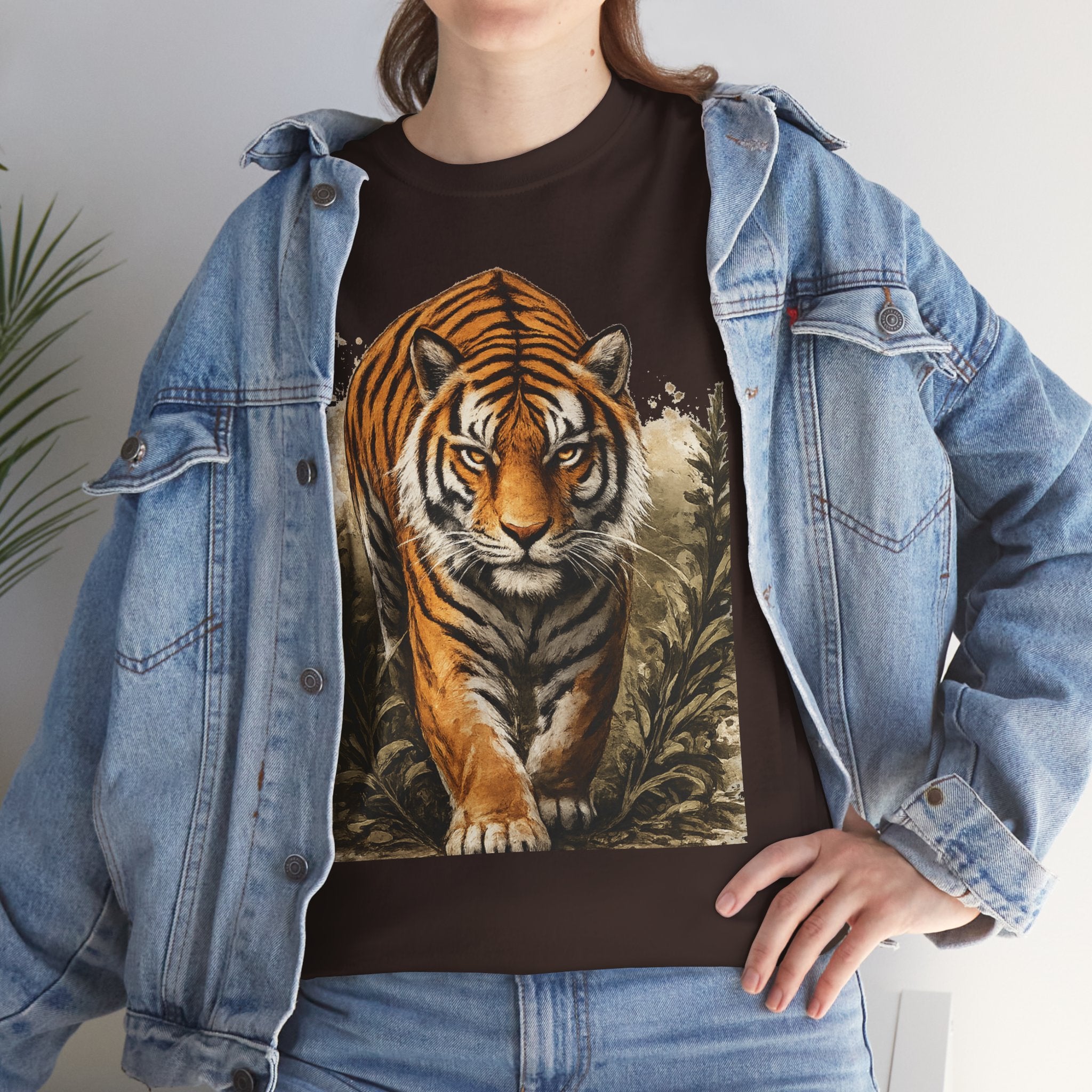 Tiger Stroll Graphic Tee — Majestic Tiger Vintage-Style T-Shirt