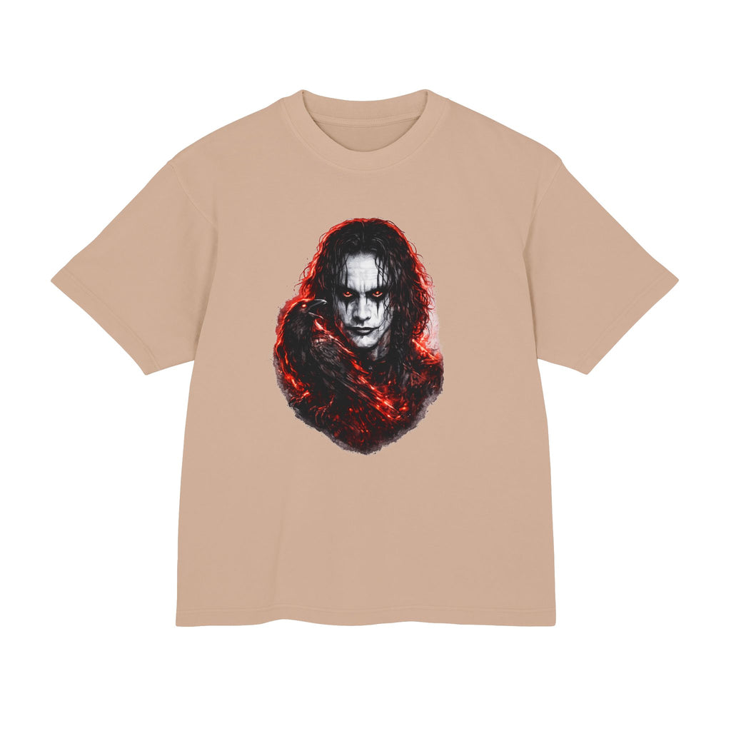 Horror Portrait Tee — Dark Red Smoke Graphic T-Shirt