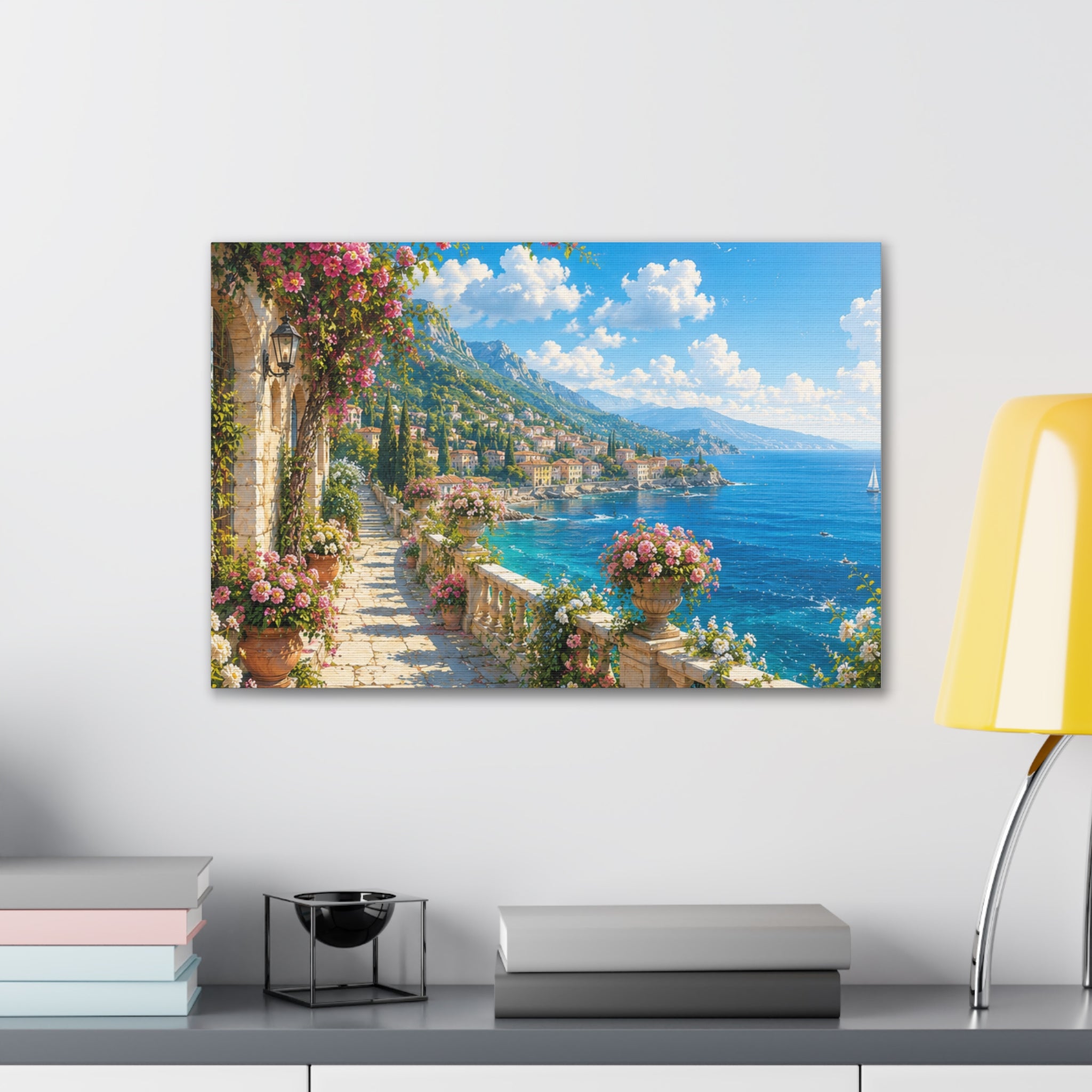 Canvas Print — Mediterranean Seaside Terrace Wall Art