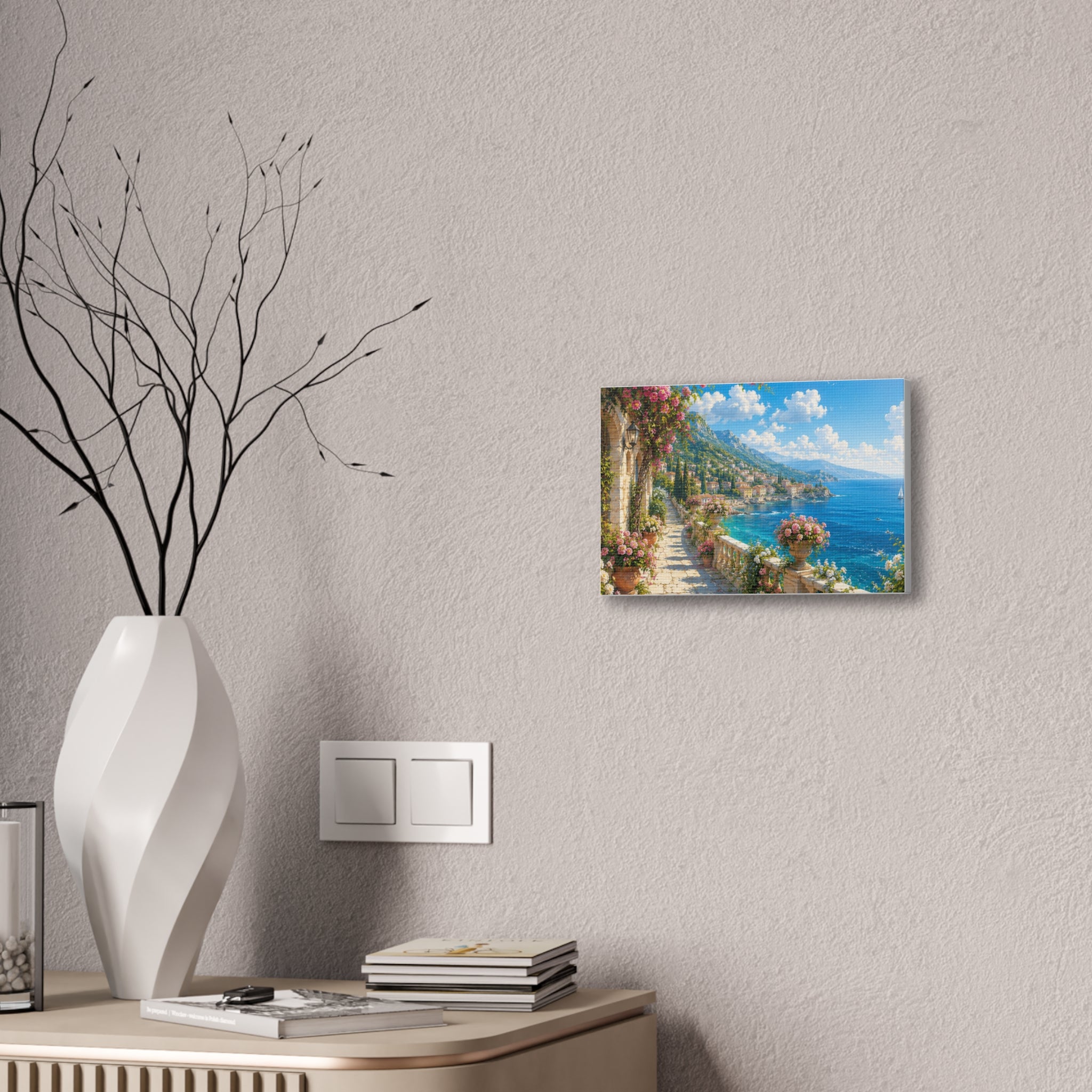 Canvas Print — Mediterranean Seaside Terrace Wall Art