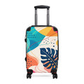Tropical Abstract Carry-On Suitcase – Colorful Leaf Print Travel Luggage