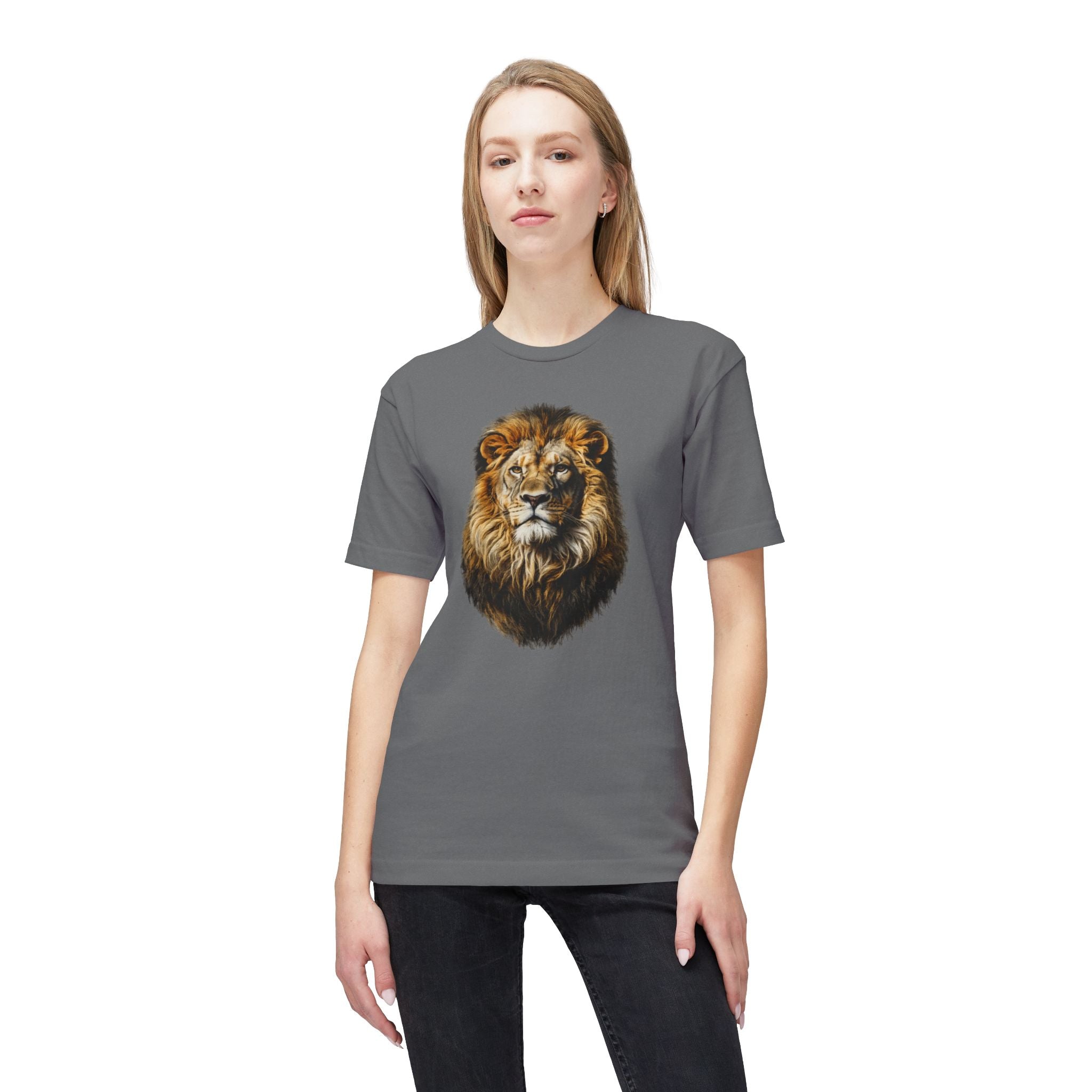 Lion Head Graphic T-Shirt – Majestic Wildlife Tee