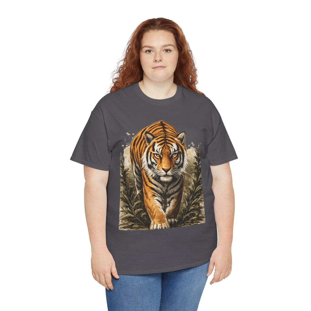 Tiger Stroll Graphic Tee — Majestic Tiger Vintage-Style T-Shirt