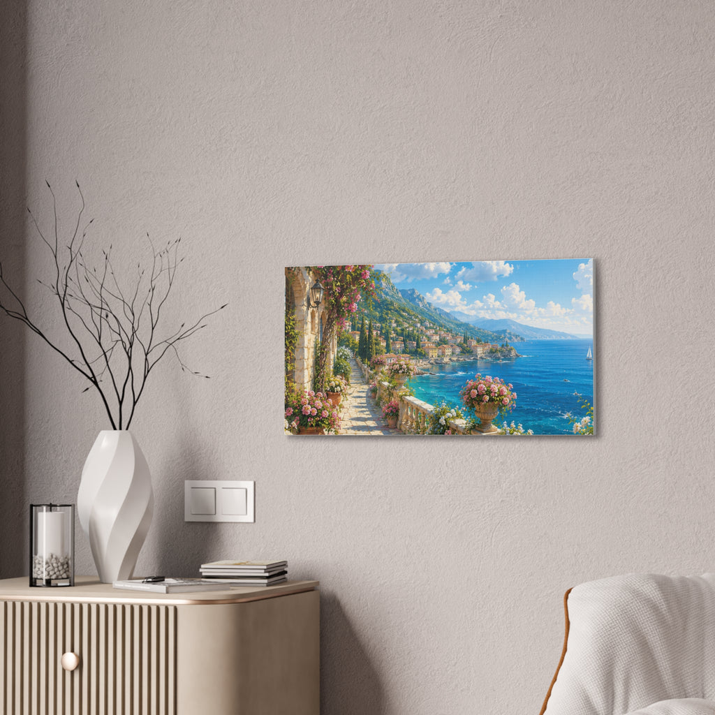 Canvas Print — Mediterranean Seaside Terrace Wall Art