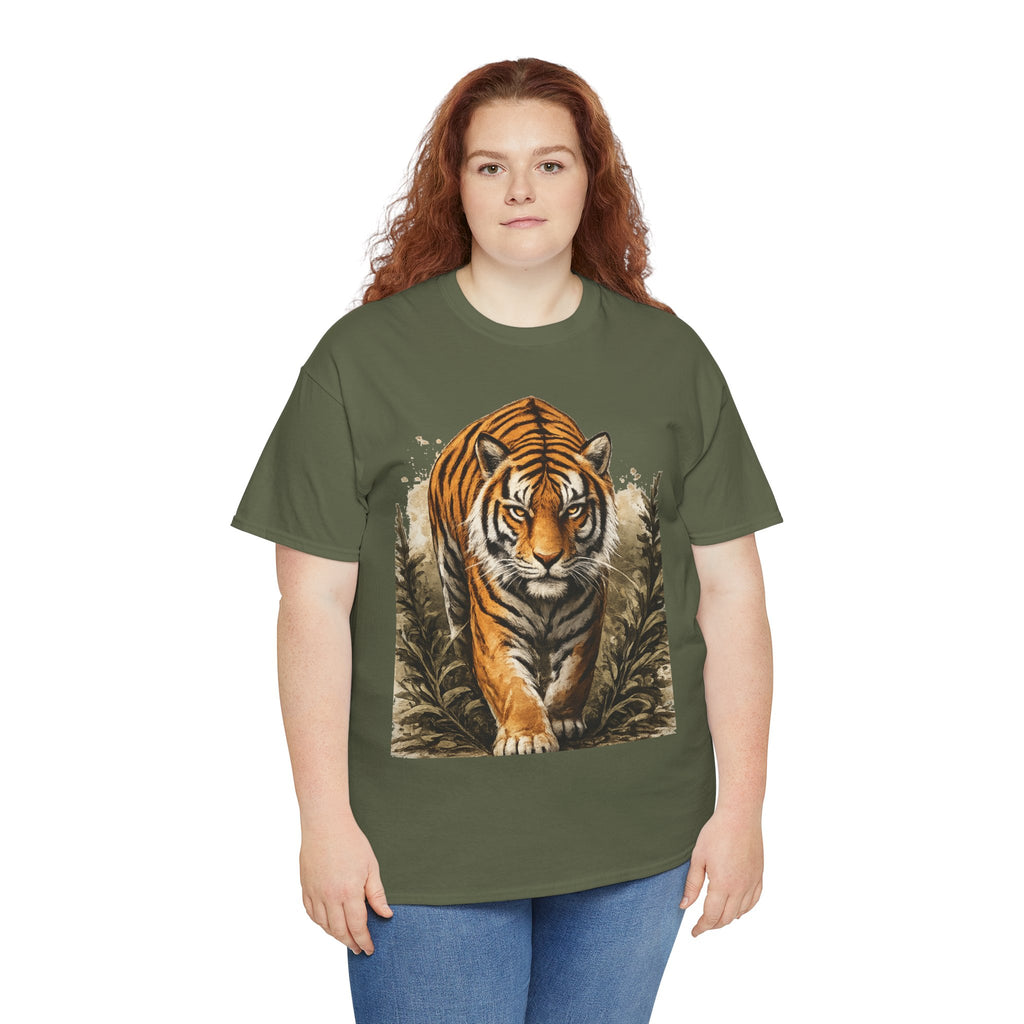 Tiger Stroll Graphic Tee — Majestic Tiger Vintage-Style T-Shirt