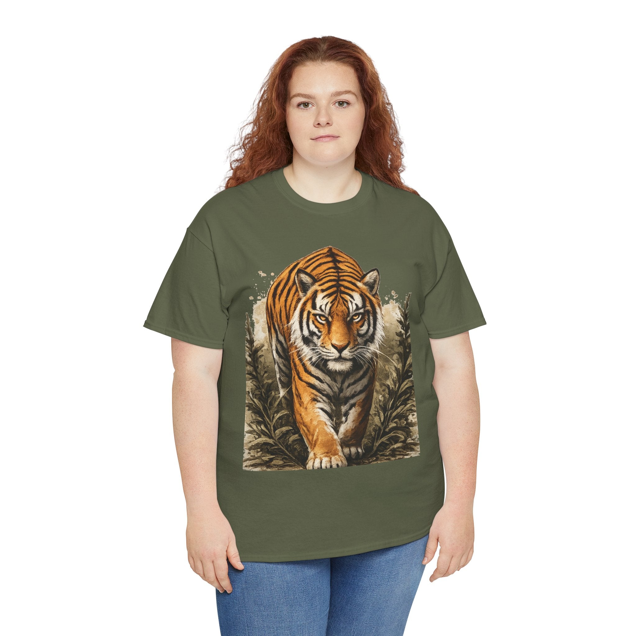 Tiger Stroll Graphic Tee — Majestic Tiger Vintage-Style T-Shirt