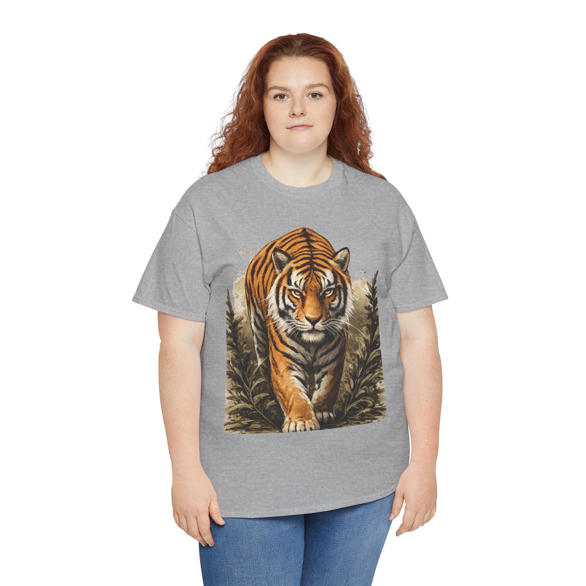 Tiger Stroll Graphic Tee — Majestic Tiger Vintage-Style T-Shirt