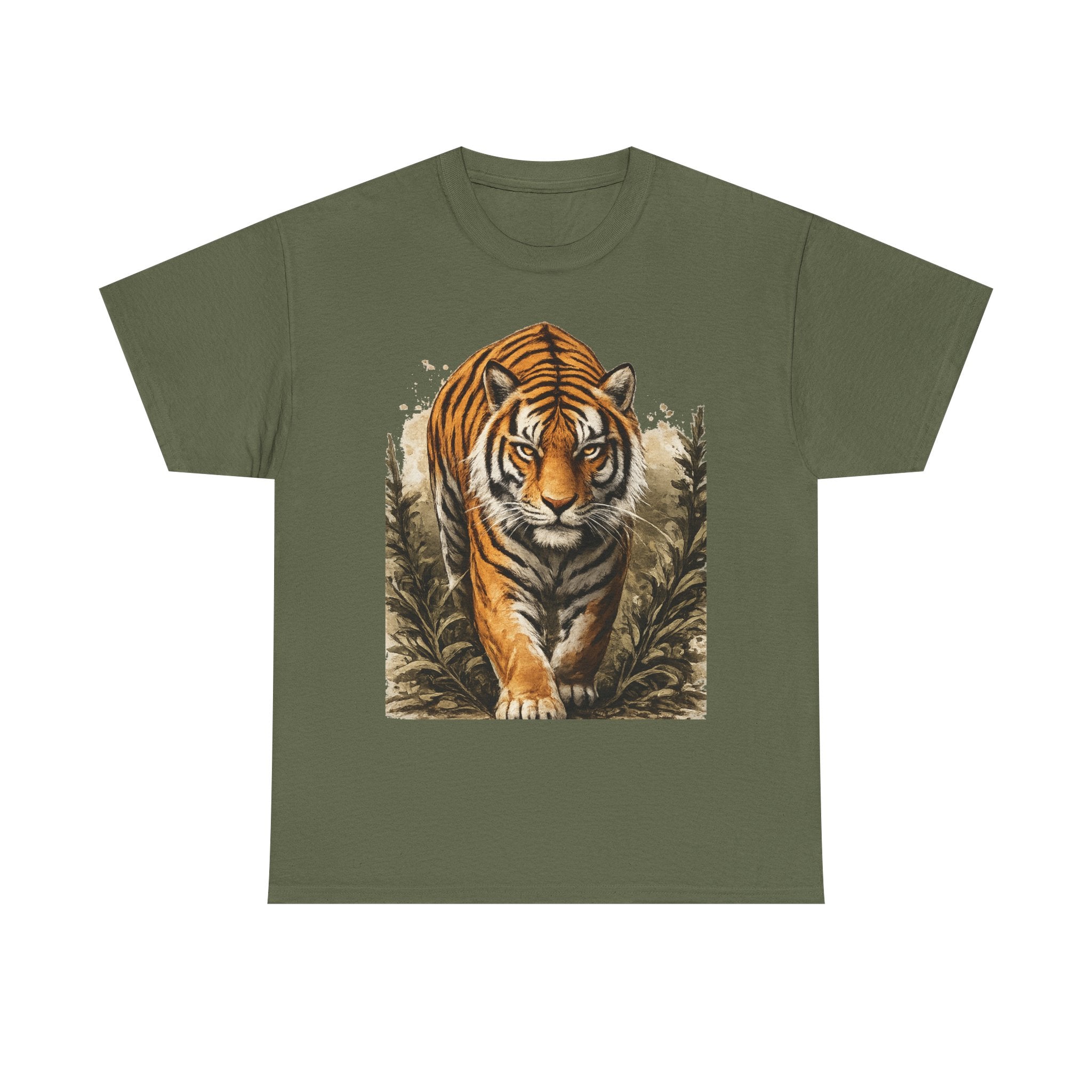 Tiger Stroll Graphic Tee — Majestic Tiger Vintage-Style T-Shirt