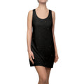 Galaxy Starfield Racerback Dress — Black Cosmic Print Women's Dress