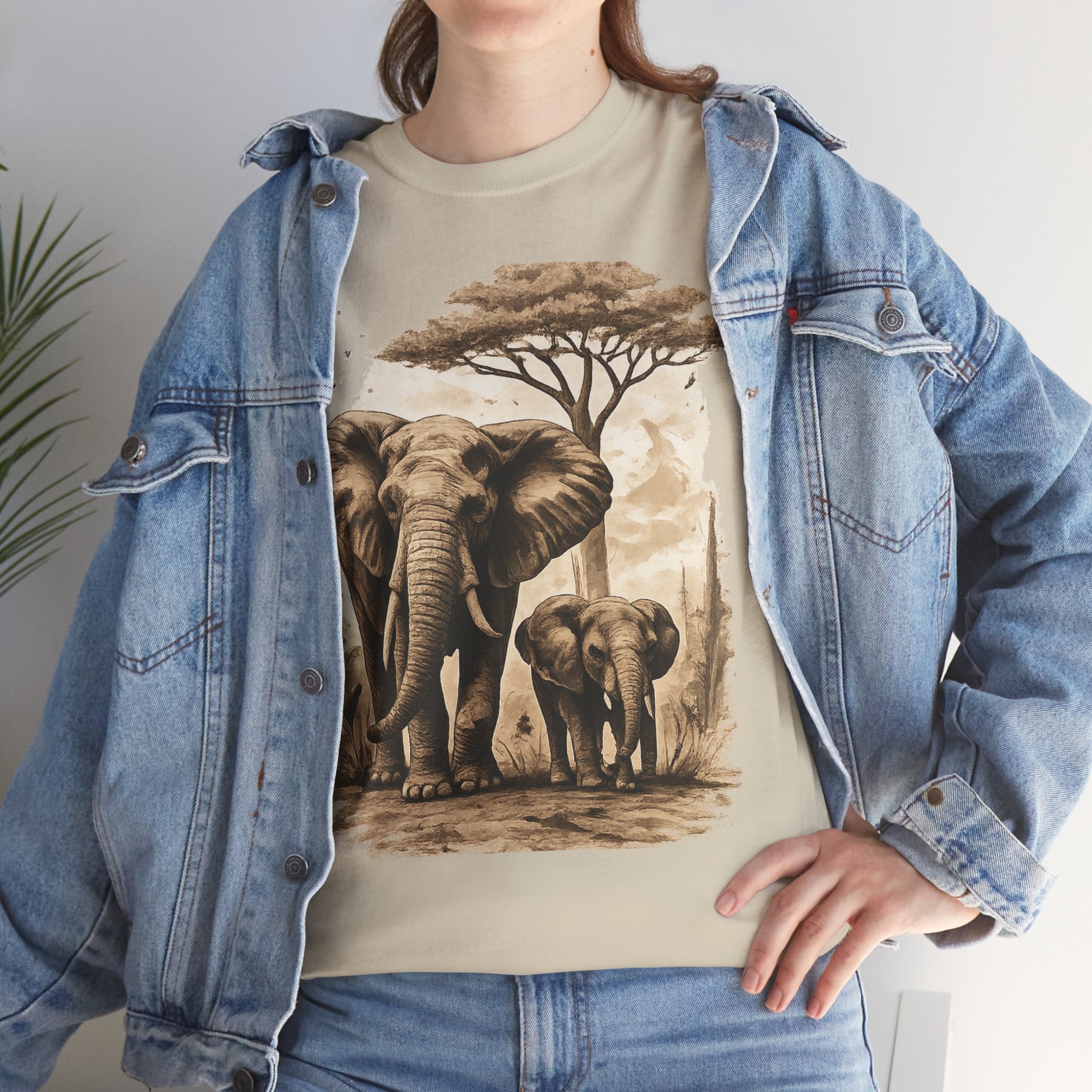 Elephant Family Tee — Vintage Safari Wildlife T-Shirt