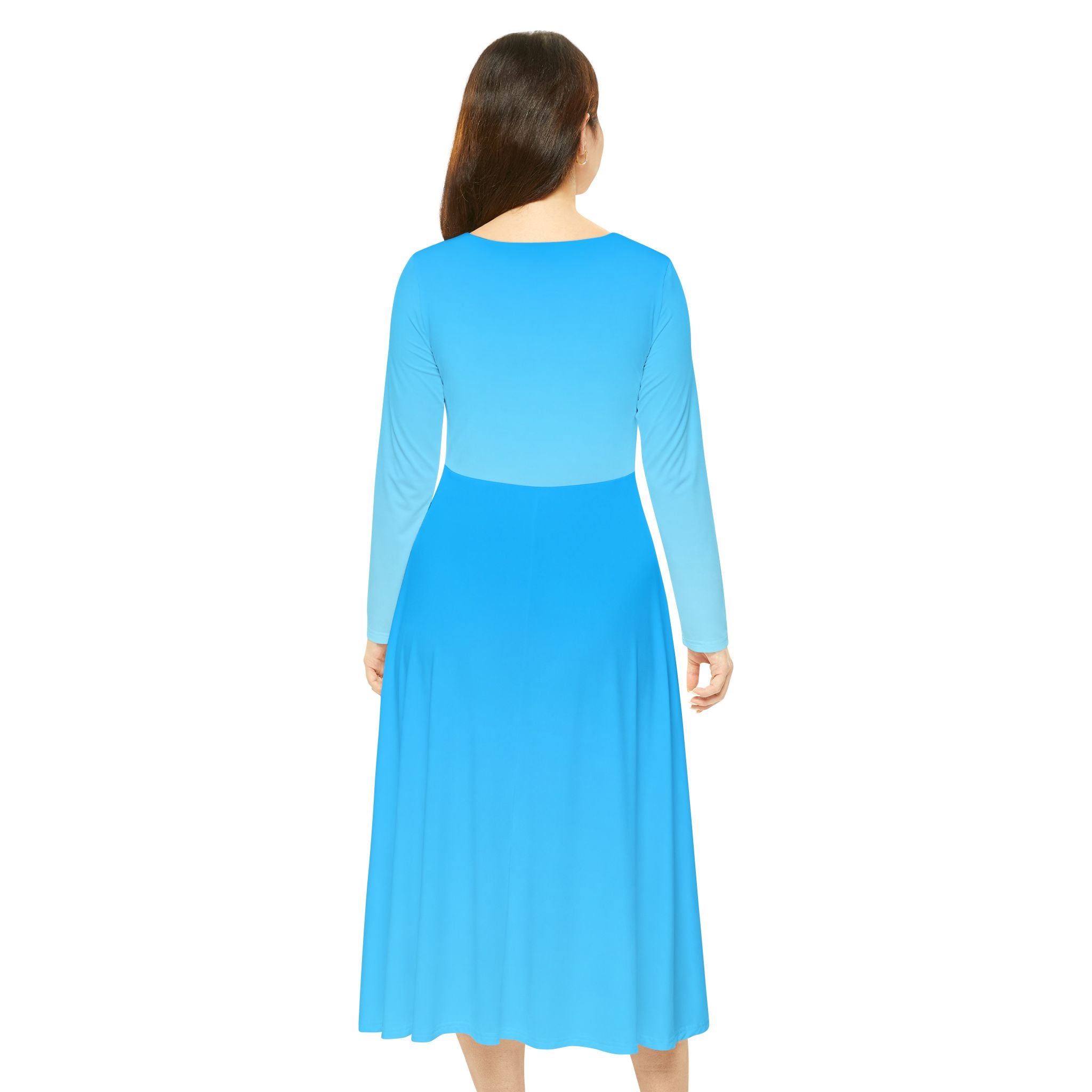 Tropical Sunset Dance Dress — Long Sleeve Floral AOP