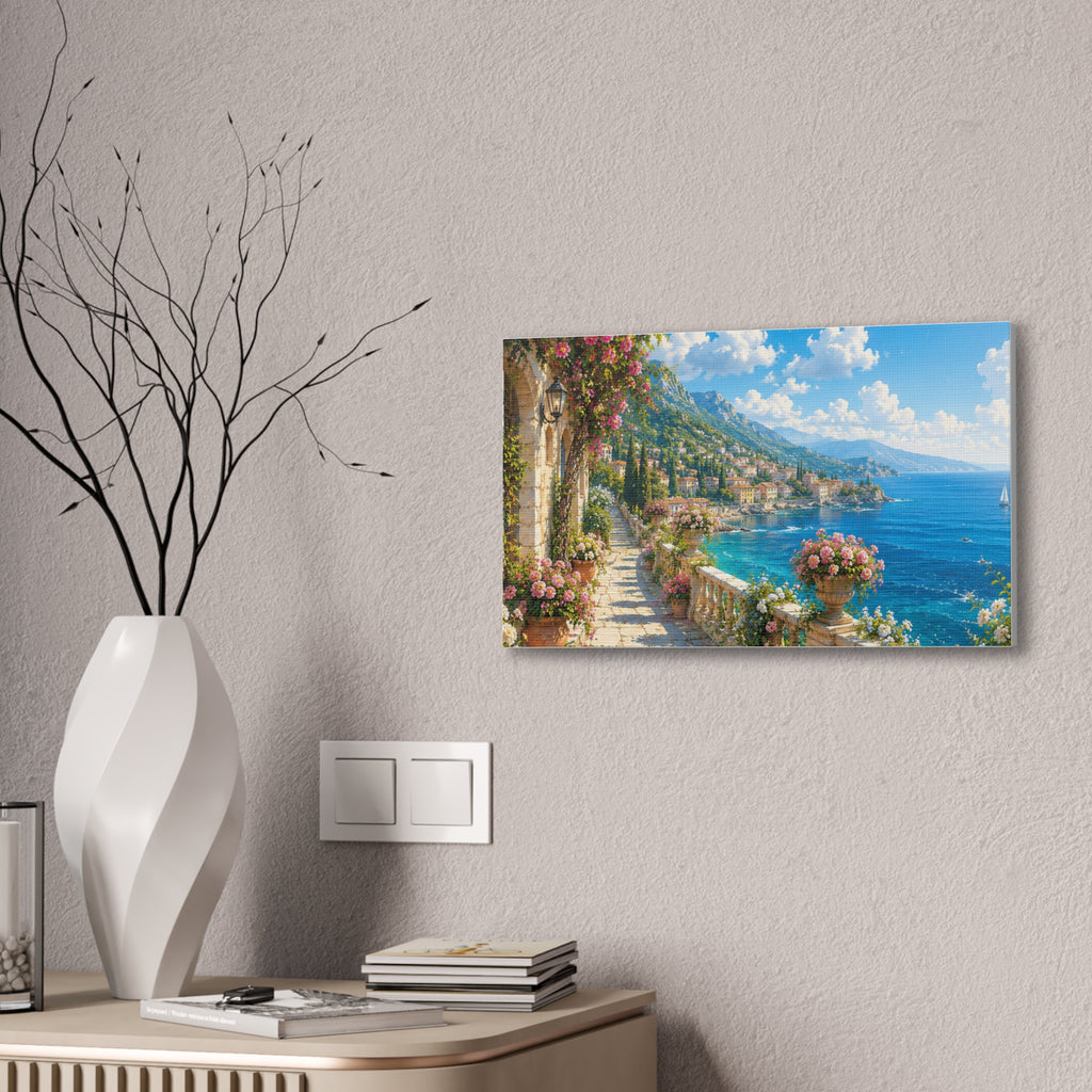 Canvas Print — Mediterranean Seaside Terrace Wall Art