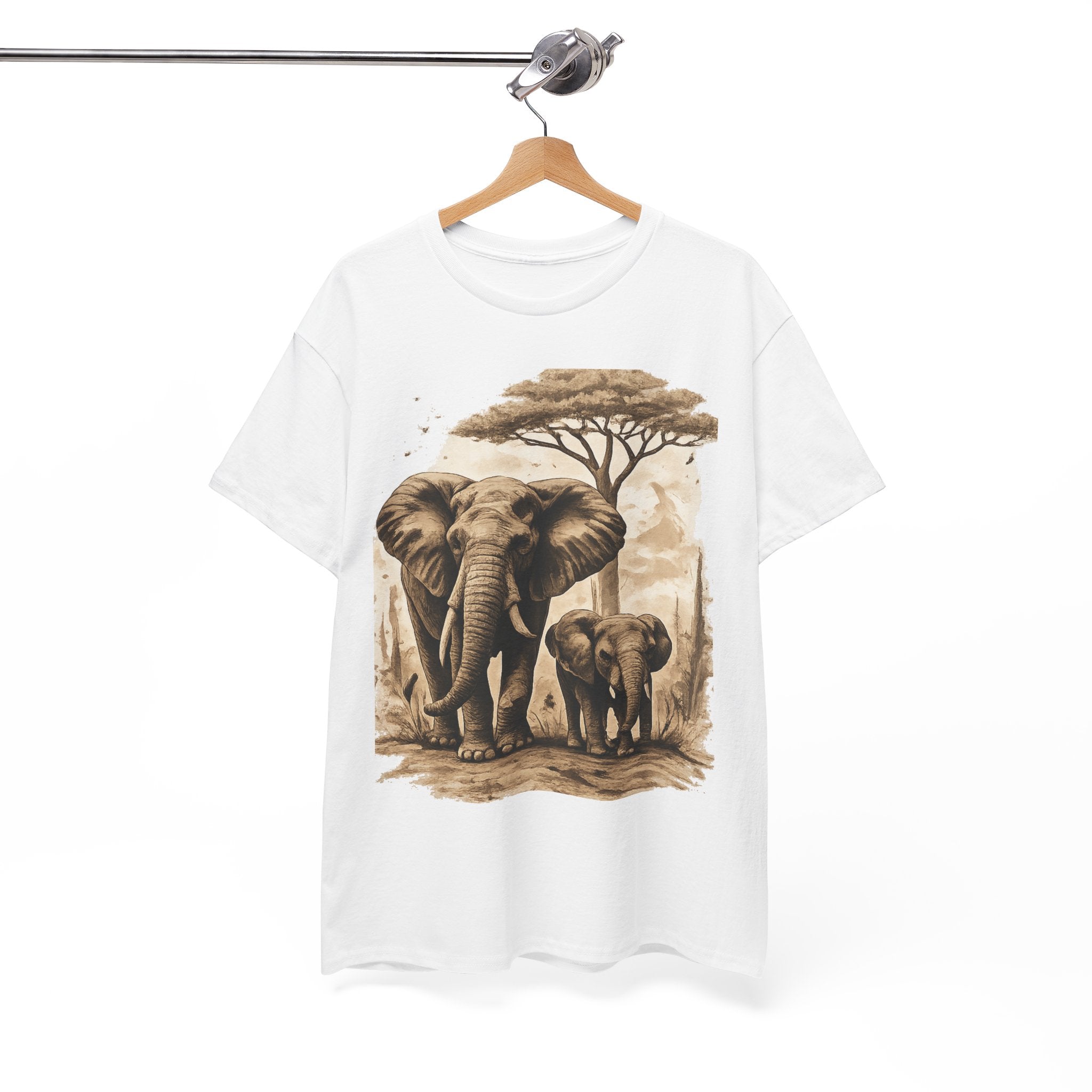Elephant Family Tee — Vintage Safari Wildlife T-Shirt