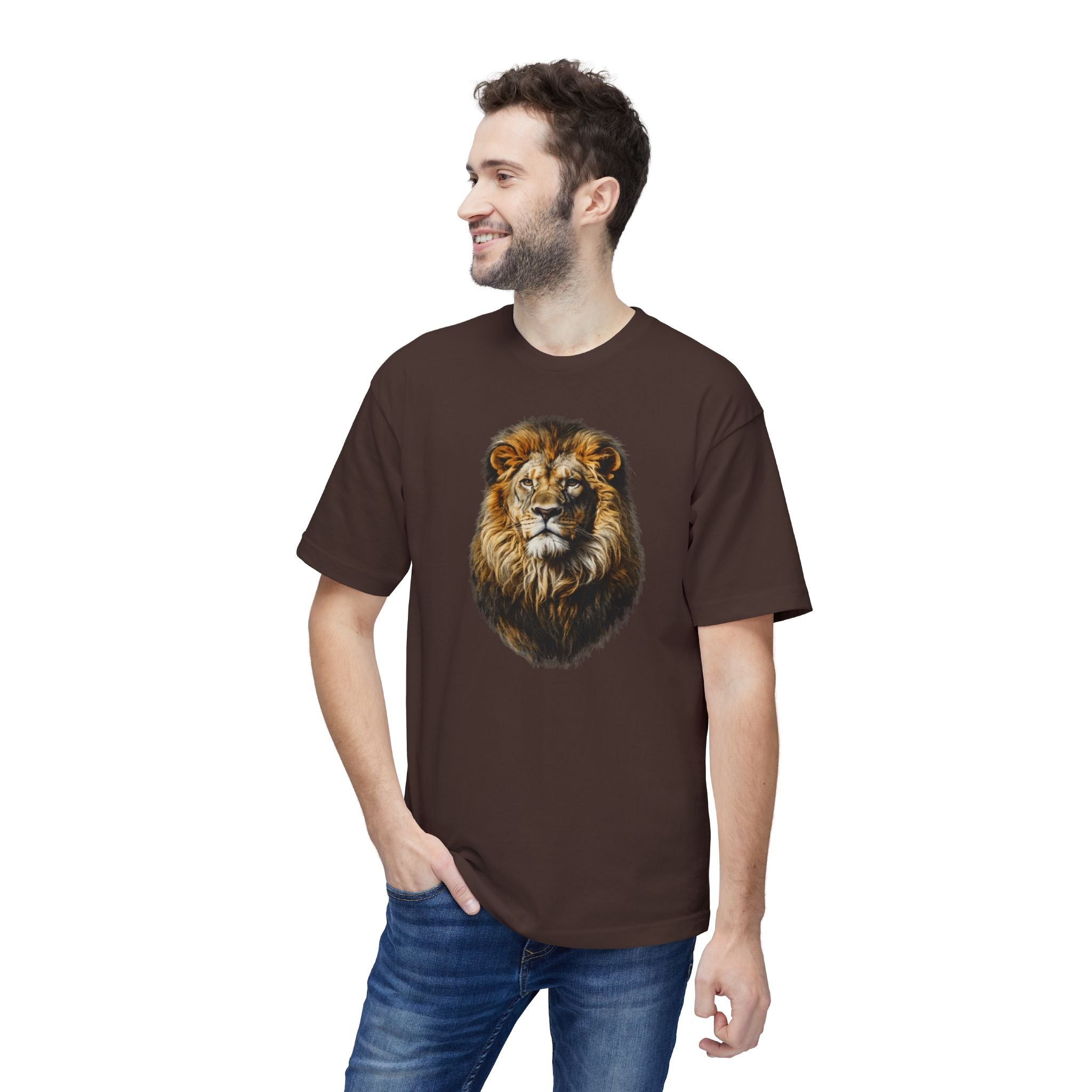 Lion Head Graphic T-Shirt – Majestic Wildlife Tee