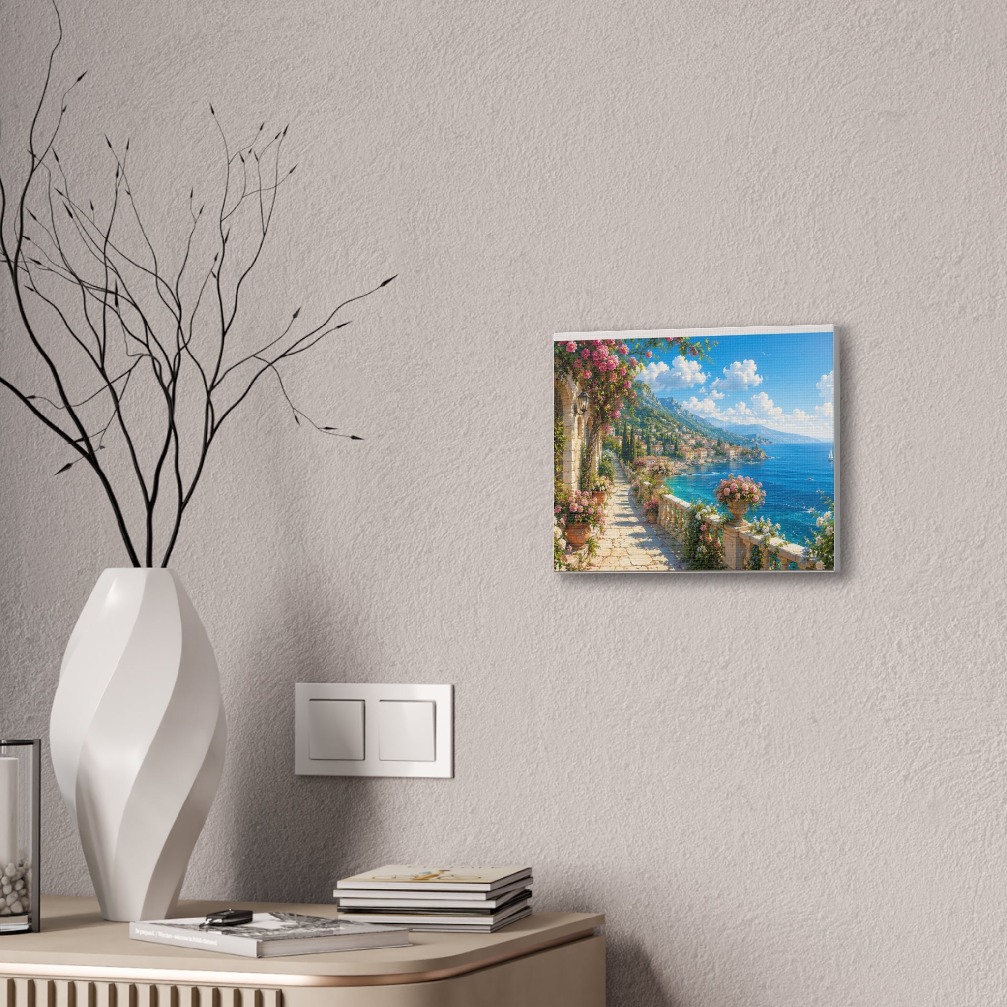 Canvas Print — Mediterranean Seaside Terrace Wall Art