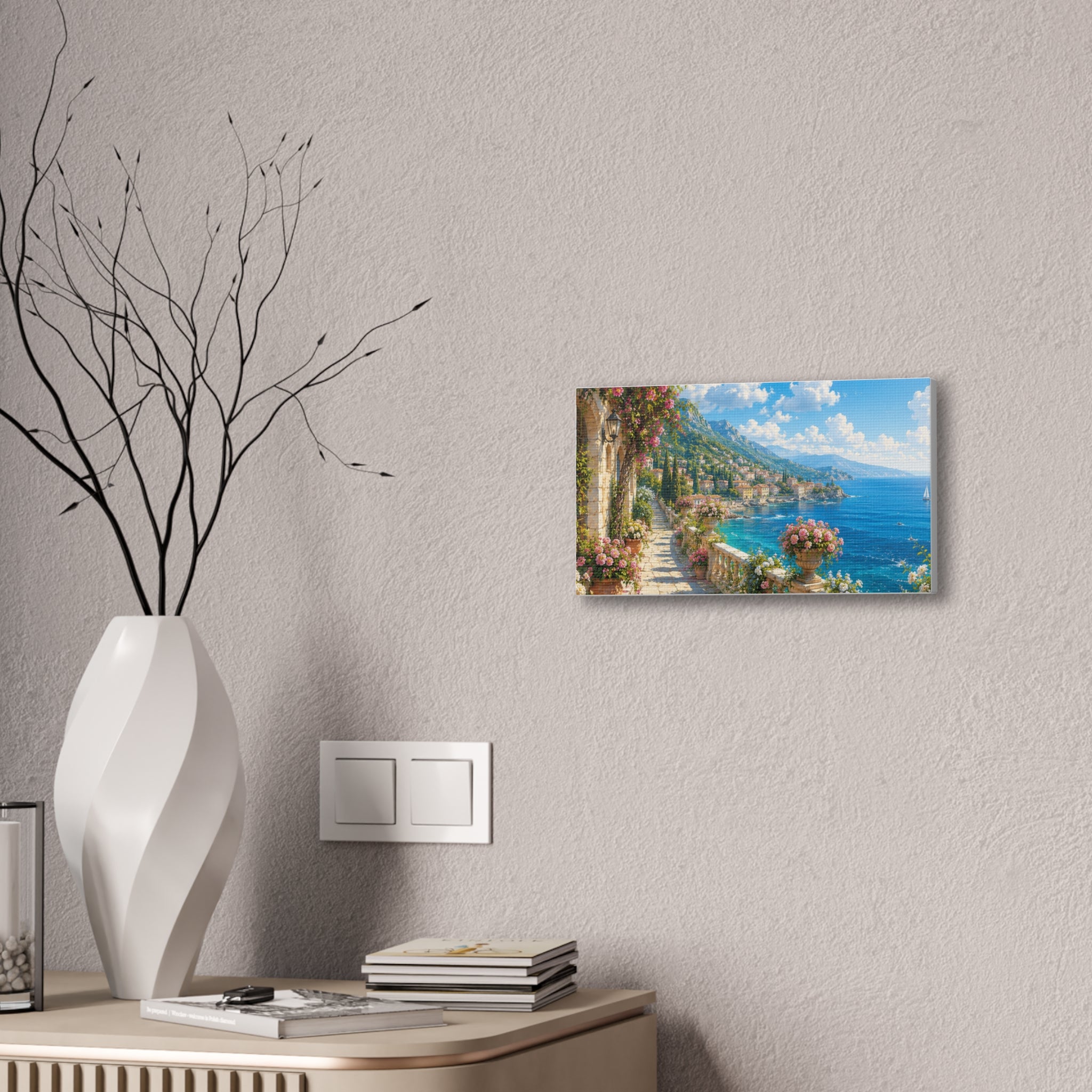 Canvas Print — Mediterranean Seaside Terrace Wall Art