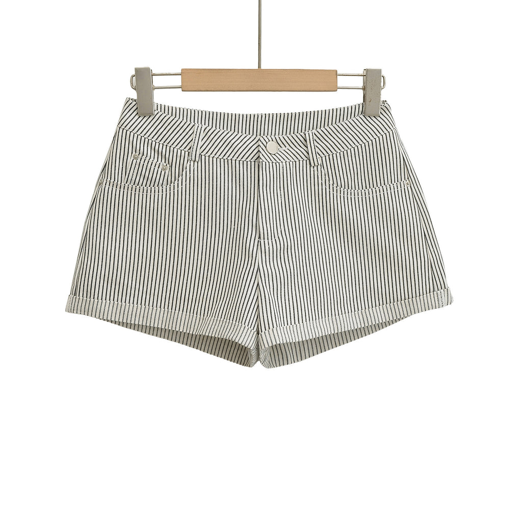 Striped low waisted jeans for women