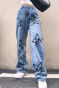 Printed slim fit minimalist jeans for women