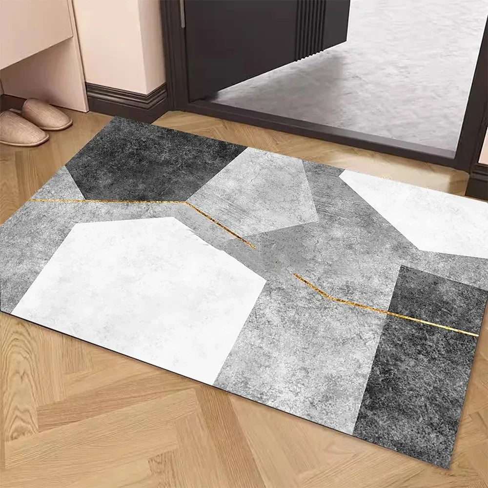 Simple Gray Door Mat Decoration Home Living Room Mat