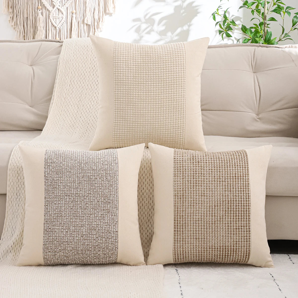 1 PC Jacquard Patchwork Throw Pillow Decorative cushion Cover for Home Living Room