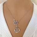 Anchor Rudder Pendant Combine Charm Sisterhood Necklace Accessories Jewelry