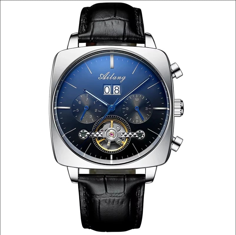 Ailang Square Watch Hollow Multifunctional Men's Fashion Waterproof Luminous Automatic Mechanical Wristwatch