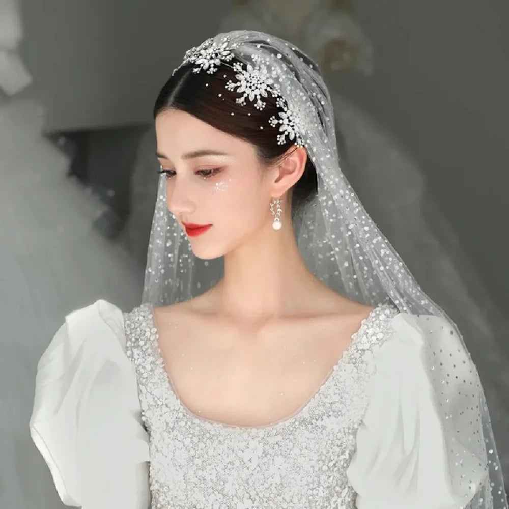 Snowflake Shape Headband Elegant Headwear Simple Head Hoop Wedding Hair Accessories Jewelry