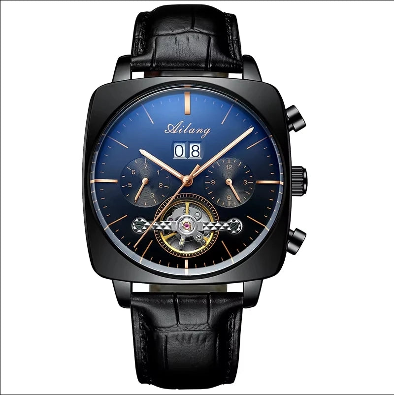 Ailang Square Watch Hollow Multifunctional Men's Fashion Waterproof Luminous Automatic Mechanical Wristwatch