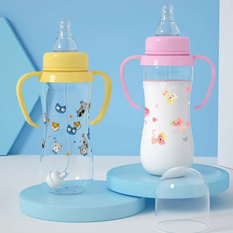 PP Baby Bottle for Toddlers, Designed for Water And Formula with a Handle for Baby Infants Newborn