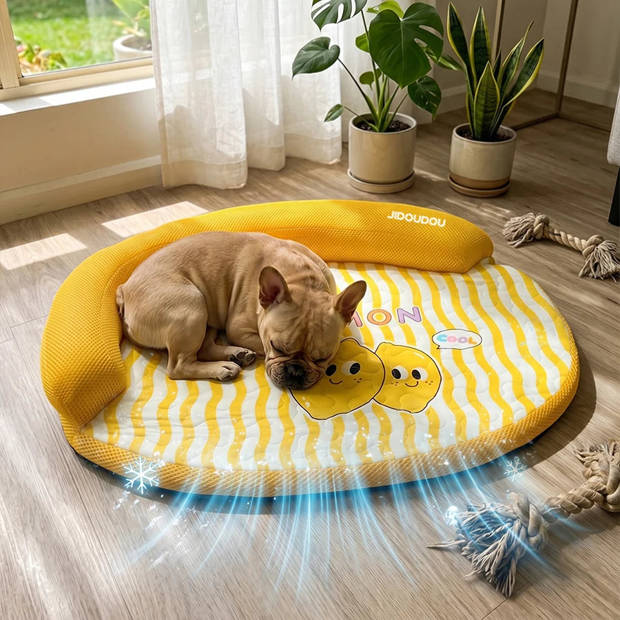 Spring and Summer Pet Sofa Bed, Removable and Washable Cat & Dog Bed, Cool and Breathable Cat Bed and Dog Bed Suitable for Small and Medium-Sized Pets