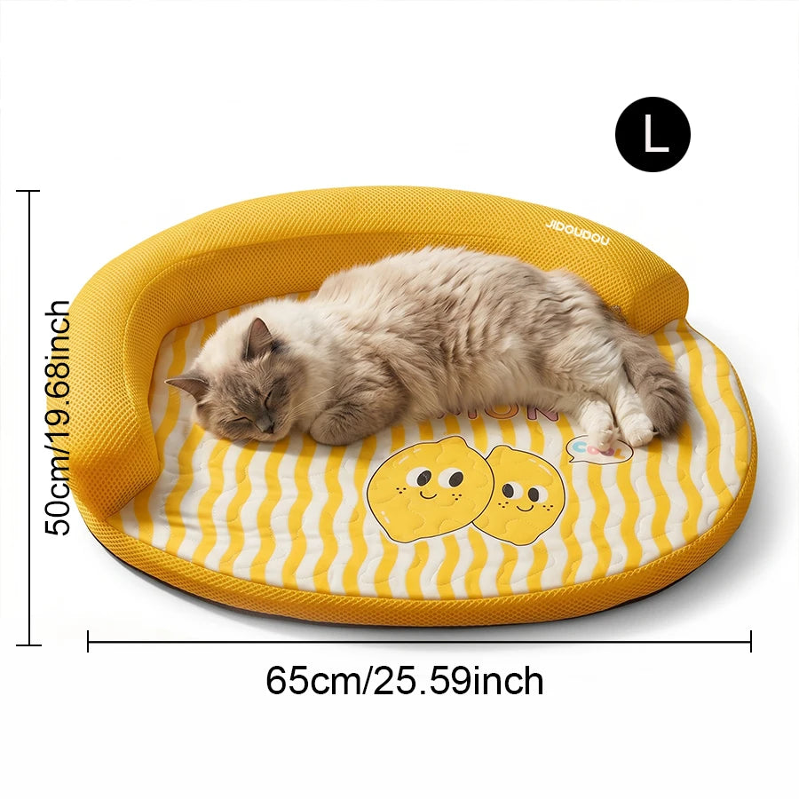 Spring and Summer Pet Sofa Bed, Removable and Washable Cat & Dog Bed, Cool and Breathable Cat Bed and Dog Bed Suitable for Small and Medium-Sized Pets